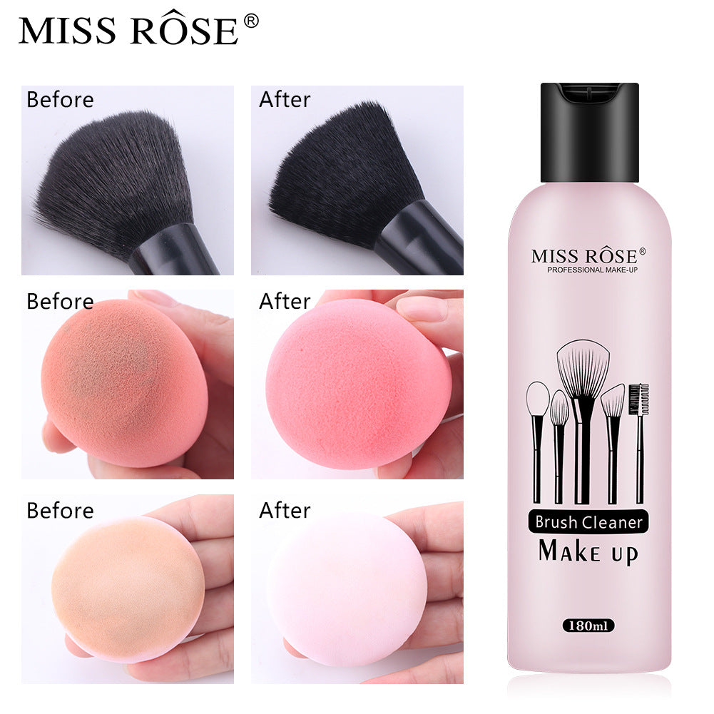 MISS ROSE Powder Puff Cleaning Liquid Cleaning Brush Liquid Makeup Brush Beauty Tool Powder Puff Cleaning Liquid